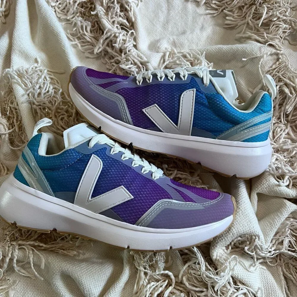 Veja Condor 2 Alveomesh Joliee Foulee Sneakers White Purple Blue US 7 NEW